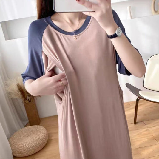 Comfy T-Shirt Dress with breastfeeding Access