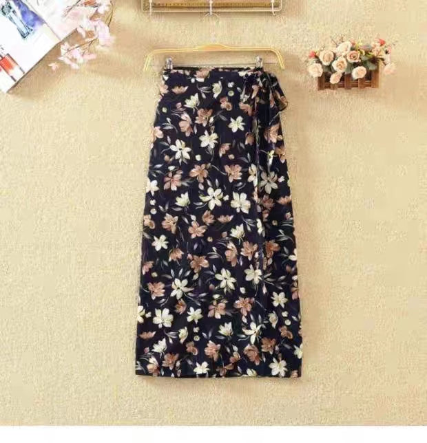 Flowery Wrap Skirts