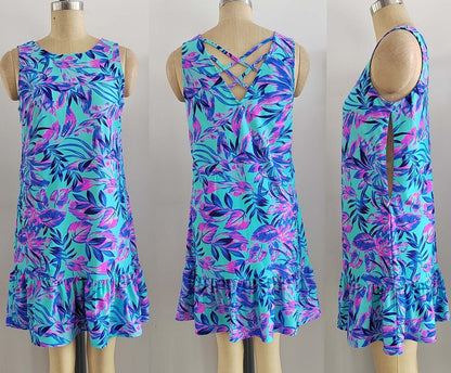 CoralFloral Summer Dress