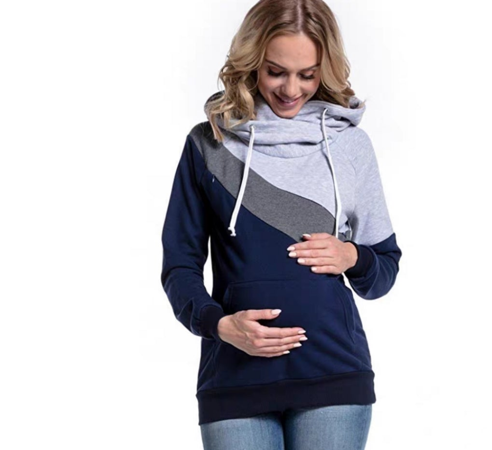 Thin Assymmetrical Zipper Nursing Hoodie