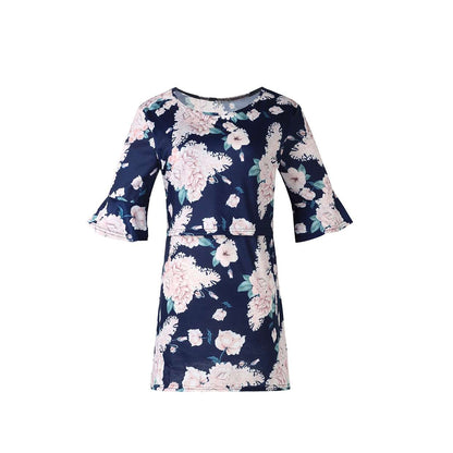 Autumn Floral Breastfeeding Shirt