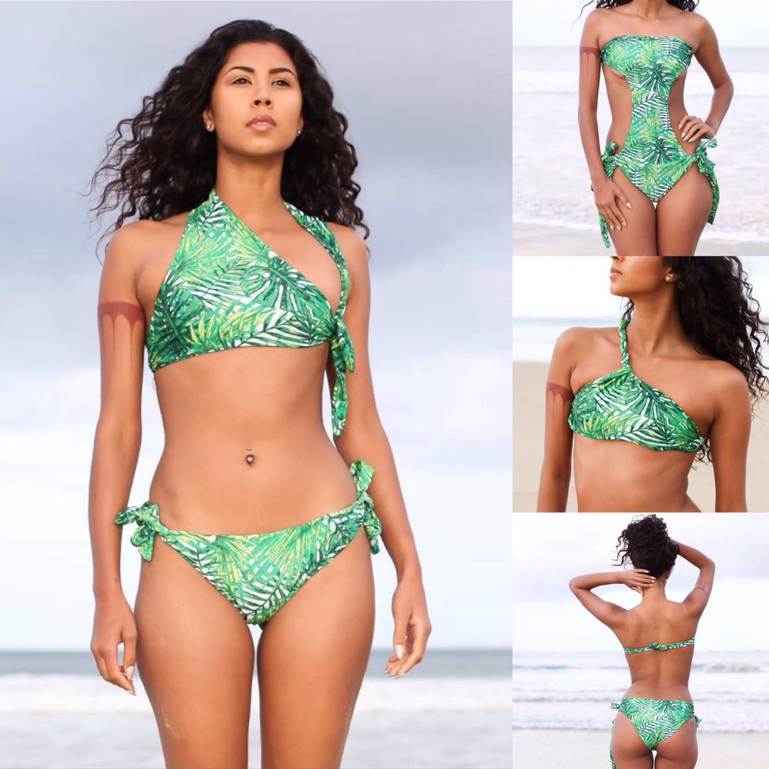 Comfortable swimwear - Solid Turquoise - Jini® Infinity bikini piece - Jini  Designs