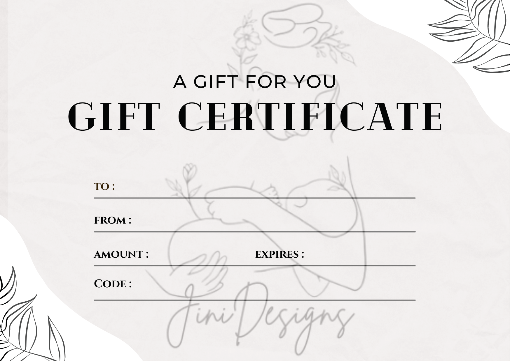 JINI DESIGNS - GIFT VOUCHER