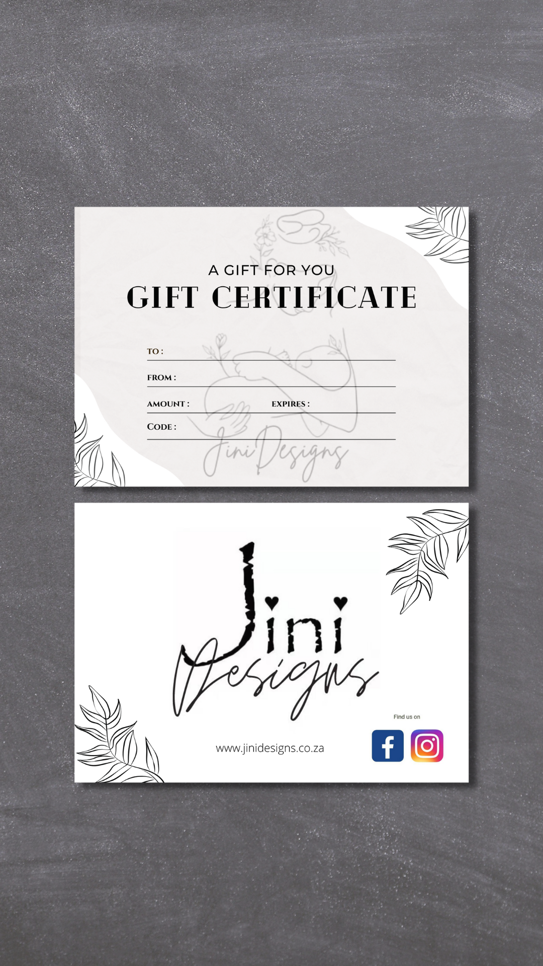 JINI DESIGNS - GIFT VOUCHER